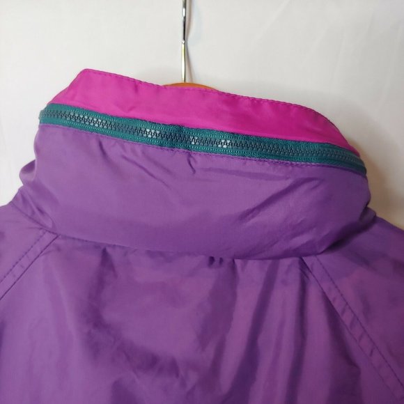 Vintage 90s Nascar Est.1947 Mens S Medium Jacket Windbreaker Purple Hooded Zip - Picture 3 of 12